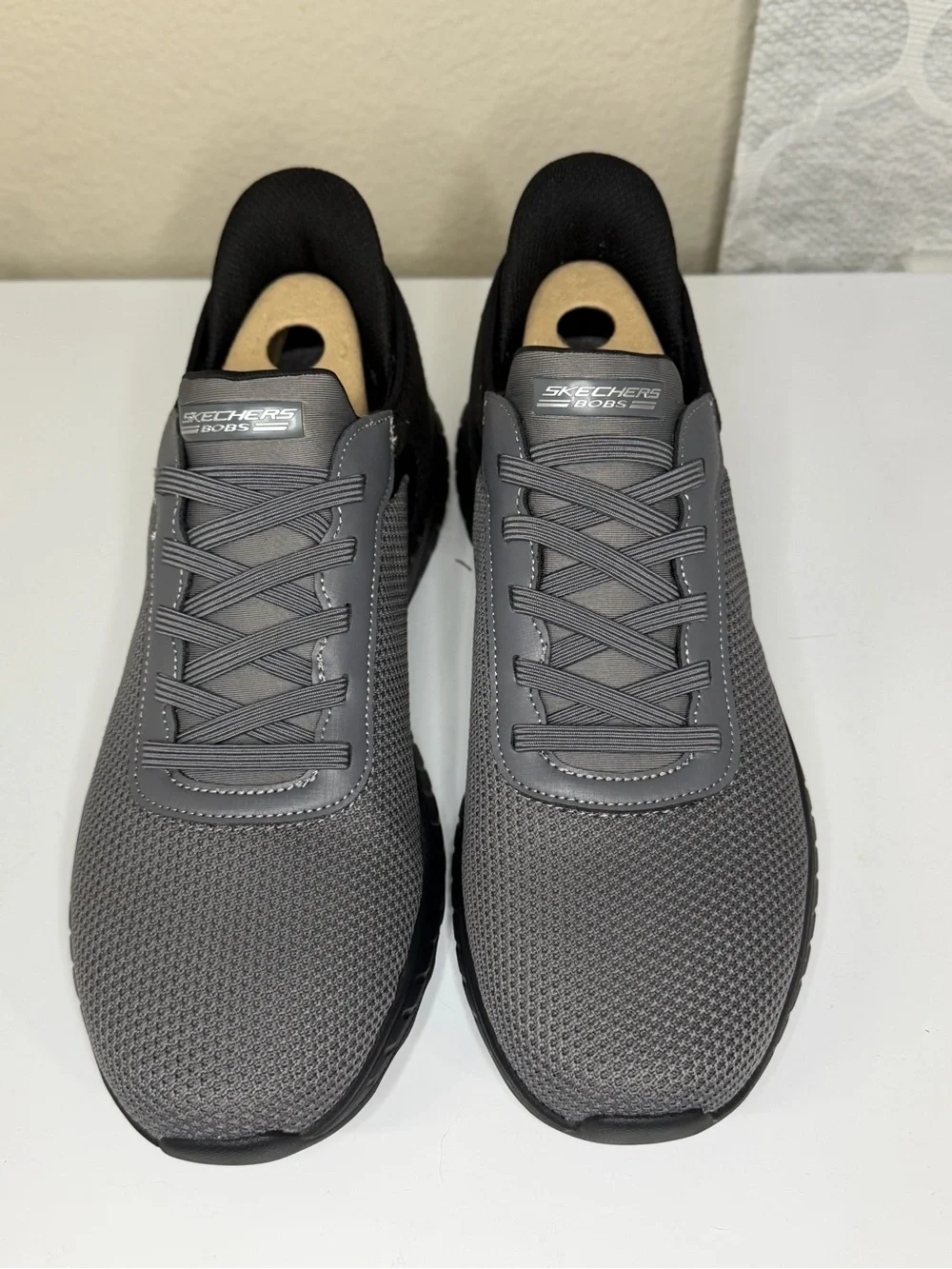 Skechers BOBS Sport Squad Chaos Slip-Ins Men’s 12 Gray Shoes 118309 DKGY